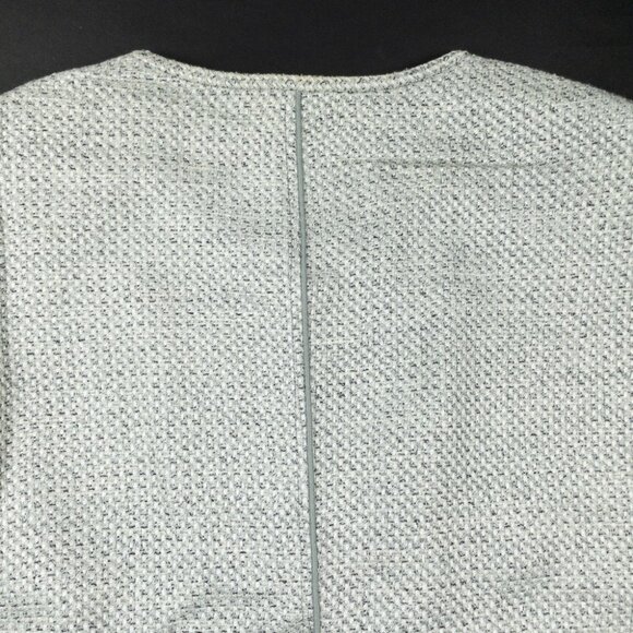 Lafayette 148 Tweed Zip Jacket Women's 3X Linen Blend Geometric Full Zip Blazer - Picture 11 of 16
